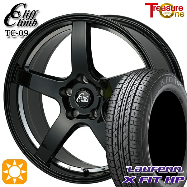 【取付対象】215/60R17 96H ラウフェン X FIT HP LA41 トレジャーワン クリフクライム TC09 ブラックアンダーカットポリッシュ 17インチ 7.0J 5H100 サマータイヤホイールセット |トレッド新横浜師岡店