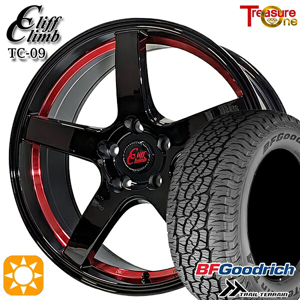 【取付対象】235/60R18 107H XL RBL BFグッドリッチ トレールテレーン トレジャーワン クリフクライム TC09 ブラックレッドアンダーカット 18インチ 7.0J 5H114.3 サマータイヤホイールセット |トレッド新横浜師岡店