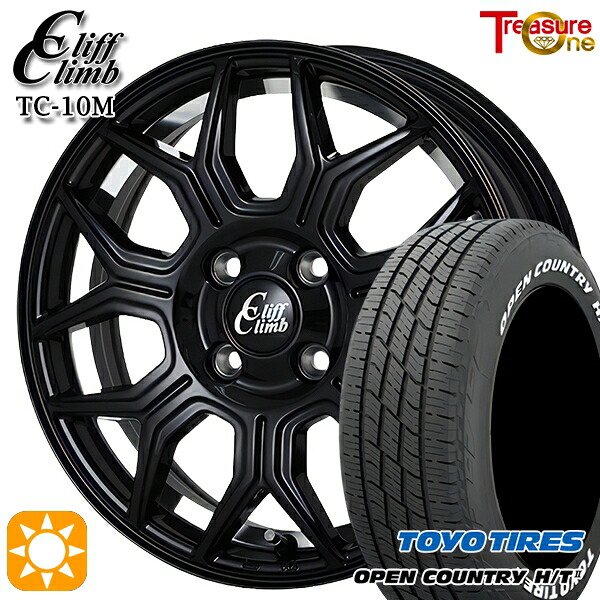【取付対象】215/70R16 100H トーヨー オープンカントリー H/T2 WL トレジャーワン クリフクライム TC10M ブラックアンダーカットポリッシュ 16インチ 6.5J 4H100 サマータイヤホイールセット