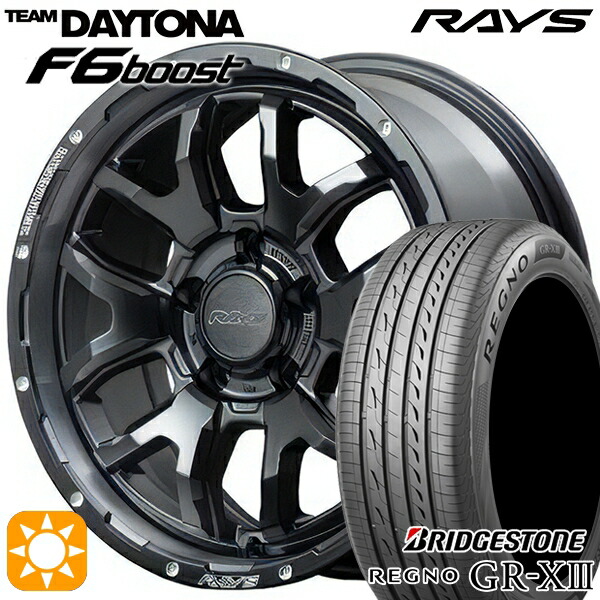 【取付対象】アイシス ノア/ヴォクシー 215/45R17 91W XL ブリヂストン レグノ GR-X3 RAYS レイズ チームデイトナ F6 Boost N1 17インチ 7.0J 5H114.3 サマータイヤホイールセット