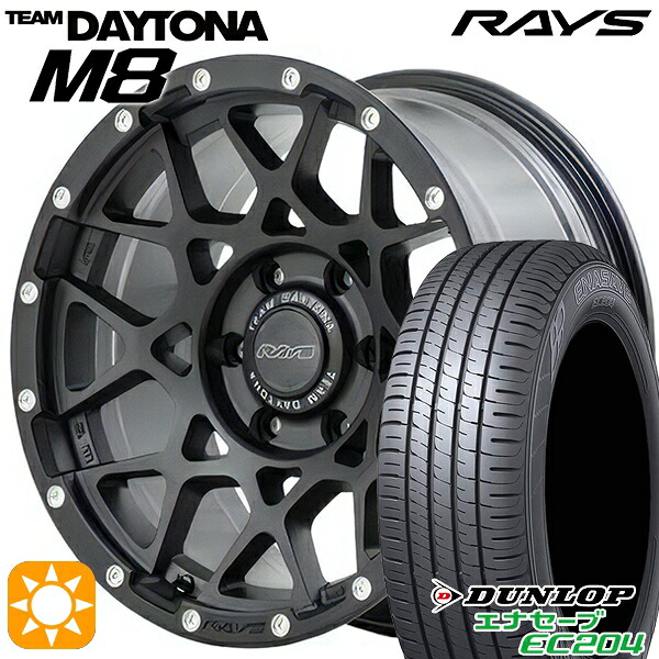 【取付対象】195/60R16 89H ダンロップ エナセーブ EC204 レイズ チームデイトナ M8 N2 16インチ 7.0J 5H114.3 サマータイヤホイールセット