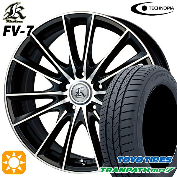 【取付対象】205/50R17 93V トーヨー トランパス mp7 テクノピア カシーナ FV7 ブラックポリッシュ 17インチ 7.0J 5H114.3 サマータイヤホイールセット 65,670円