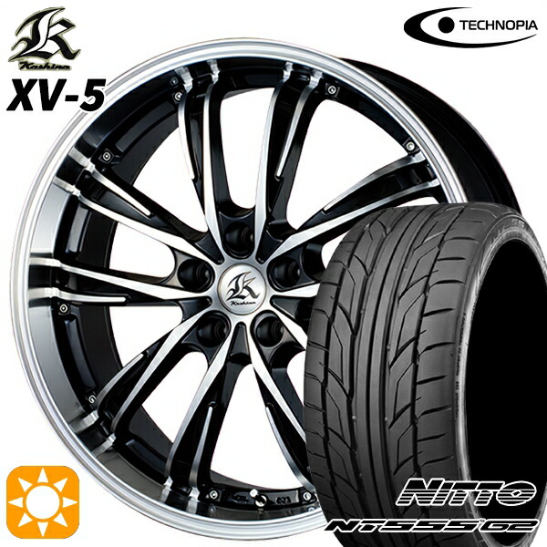 【取付対象】215/50R17 95W XL ニットー NT555 G2 テクノピア カシーナ XV5 ブラックポリッシュ 17インチ 7.0J 5H114.3 サマータイヤホイールセット |トレッド新横浜師岡店