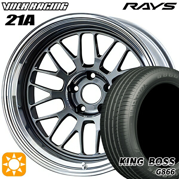 【取付対象】215/50R18 96W XL キングボス G866 RAYS ボルクレーシング V21A VC 18インチ 8.5J 5H114.3 サマータイヤホイールセット