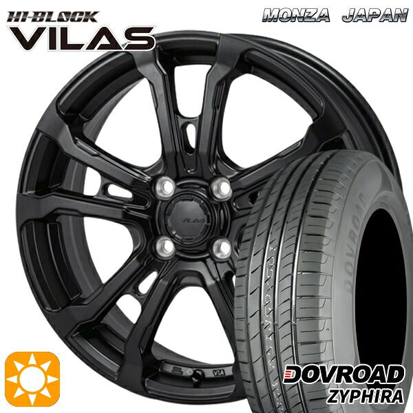 【取付対象】アクア デミオ ノート 195/55R16 87V DOVROAD ザイファイラ モンツァ ハイブロック ヴィラス サテンブラック 16インチ 6.0J 4H100 サマータイヤホイールセット ｜トレッド新横浜師岡店