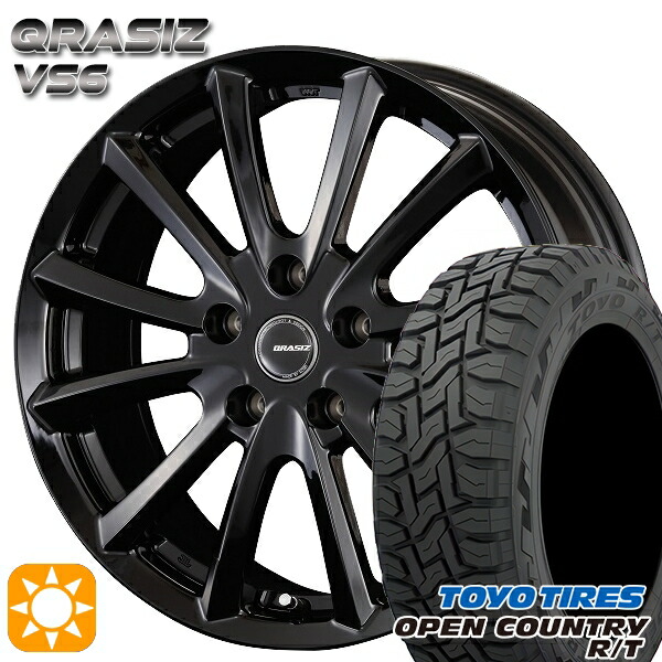【取付対象】225/65R17 102Q トーヨー オープンカントリー R/T コーセイ クレイシズ VS6 グロッシーブラック 17インチ 7.0J 5H114.3 サマータイヤホイールセット