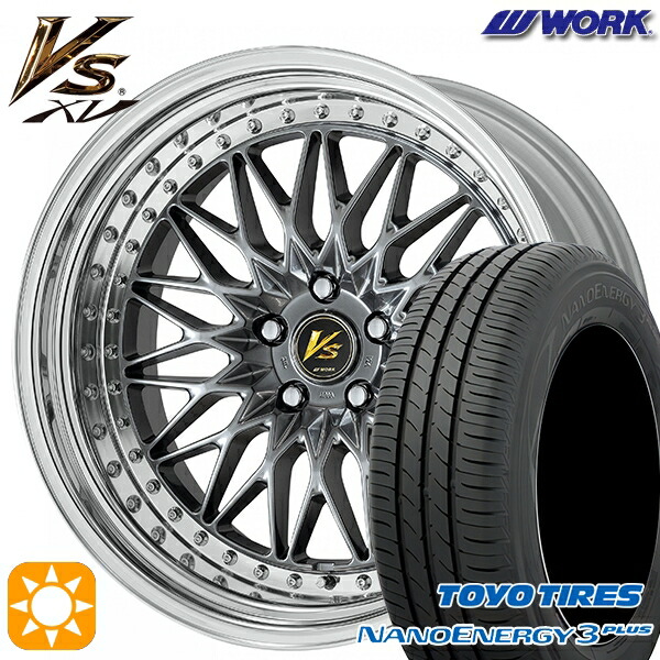 【取付対象】215/40R18 85W トーヨー ナノエナジー3プラス WORK ワーク VS XV ブリリアントシルバーブラック 18インチ 7.0J 5H114.3 サマータイヤホイールセット