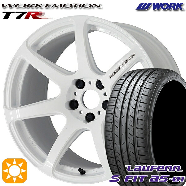 【取付対象】225/45R18 91W ラウフェン S FIT aS-01 LH02 WORK エモーション T7R ホワイト 18インチ 7.5J 5H114.3 サマータイヤホイールセット |トレッド新横浜師岡店
