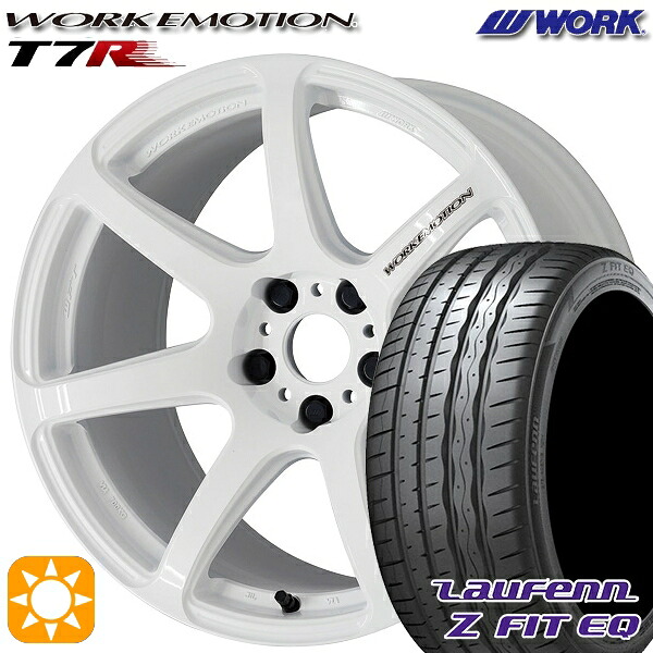 【取付対象】225/45R18 95Y XL ラウフェン Z FIT EQ LK03 WORK エモーション T7R ホワイト 18インチ 7.5J 5H114.3 サマータイヤホイールセット