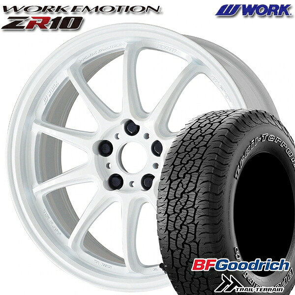 【取付対象】245/65R17 111T ORWL BFグッドリッチ トレールテレーン WORK エモーション ZR10 アズールホワイト 17インチ 7.0J 5H114.3 サマータイヤホイールセット |トレッド新横浜師岡店