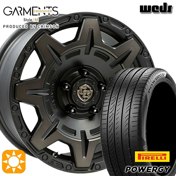 【取付対象】エスティマ ヤリスクロス 215/60R16 95H ピレリ パワジー Weds ガーメンツ スタイルM マットブラッククリア 16インチ 7.0J 5H114.3 サマータイヤホイールセット ｜トレッド新横浜師岡店