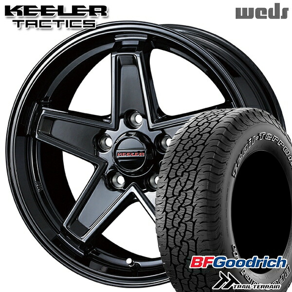 【取付対象】225/65R17 102T ORWL BFグッドリッチ トレールテレーン Weds キーラー タクティクス グロスブラック 17インチ 7.0J 5H114.3 サマータイヤホイールセット