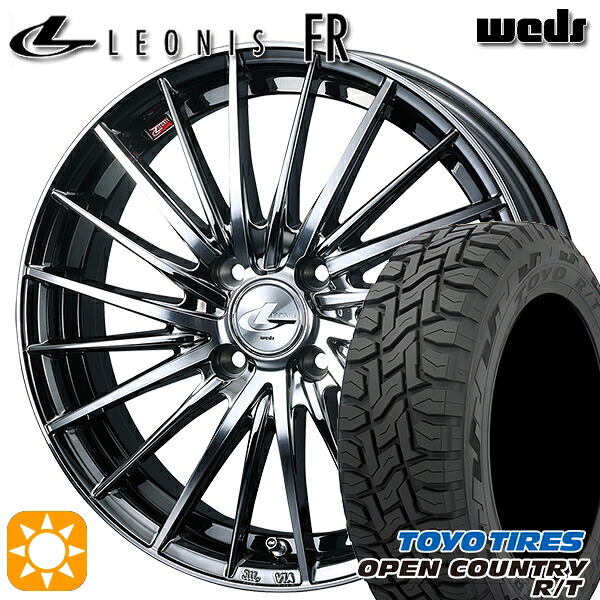 【取付対象】175/60R16 82Q トーヨー オープンカントリー R/T Weds レオニス FR BMCMC (ブラックメタルコート ミラーカット) 16インチ 6.0J 4H100 サマータイヤホイールセット