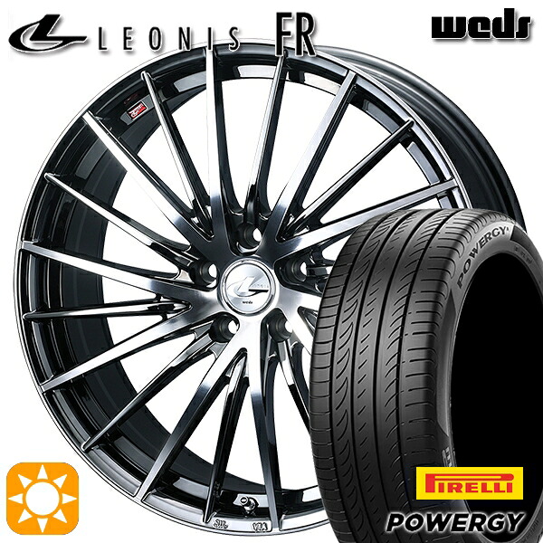 【取付対象】245/35R20 95W XL ピレリ パワジー Weds レオニス FR BMCMC (ブラックメタルコート ミラーカット) 120インチ 8.0J 5H114.3 サマータイヤホイールセット