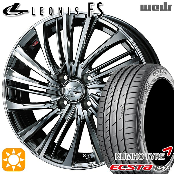 【取付対象】スイフト 215/40R17 87W XL クムホ エクスタ PS71 Weds レオニス FS BMCMC (ブラックメタルコート/ミラーカット) 17インチ 6.5J 4H100 サマータイヤホイールセット ｜トレッド新横浜師岡店
