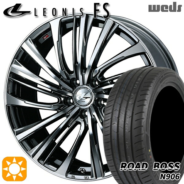 【取付対象】245/35R20 95W XL ロードボス N906 Weds レオニス FS BMCMC (ブラックメタルコート/ミラーカット) 20インチ 8.5J 5H114.3 サマータイヤホイールセット
