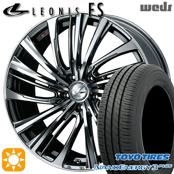 【取付対象】215/50R17 91V トーヨー ナノエナジー3プラス Weds レオニス FS BMCMC (ブラックメタルコート/ミラーカット) 17インチ 7.0J 5H100 サマータイヤホイールセット |トレッド新横浜師岡店