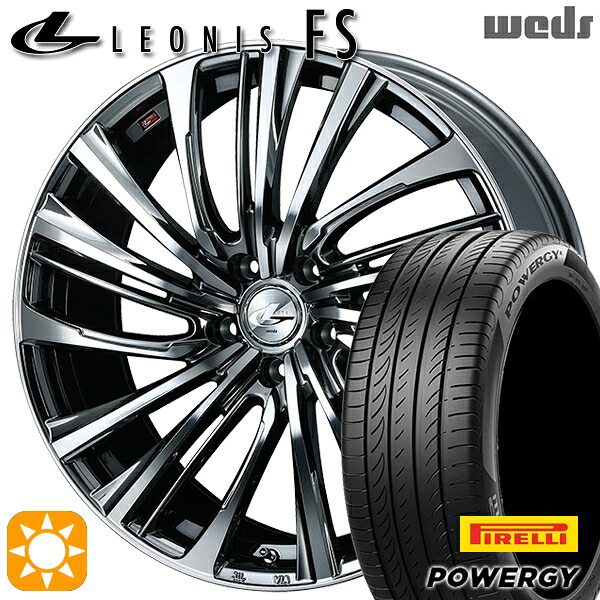 【取付対象】245/45R19 102W XL ピレリ パワジー Weds レオニス FS BMCMC (ブラックメタルコート/ミラーカット) 19インチ 8.0J 5H114.3 サマータイヤホイールセット ｜トレッド新横浜師岡店 119,700円