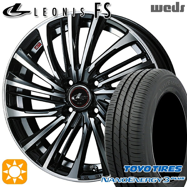 【取付対象】205/60R16 92H トーヨー ナノエナジー3プラス Weds レオニス FS PBMC (パールブラック/ミラーカット) 16インチ 6.0J 4H100 サマータイヤホイールセット ｜トレッド新横浜師岡店