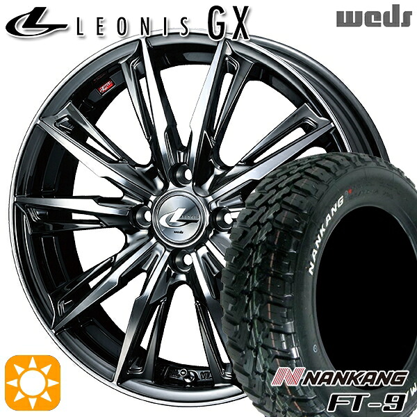 【取付対象】165/65R15 81S ナンカン FT-9 Weds レオニス GX BMCMC (ブラックメタルコート/ミラーカット) 15インチ 4.5J 4H100 サマータイヤホイールセット