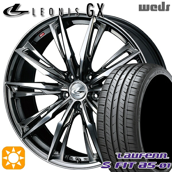 【取付対象】インプレッサXV フォレスター 225/55R17 97W ラウフェン S FIT aS-01 LH02 Weds レオニス GX BMCMC (ブラックメタルコート/ミラーカット) 17インチ 7.0J 5H100 サマータイヤホイールセット ｜トレッド新横浜師岡店