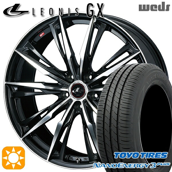 【取付対象】ヤリスクロス 205/65R16 95H トーヨー ナノエナジー3プラス Weds レオニス GX PBMC (パールブラック/ミラーカット) 16インチ 6.5J 5H114.3 サマータイヤホイールセット