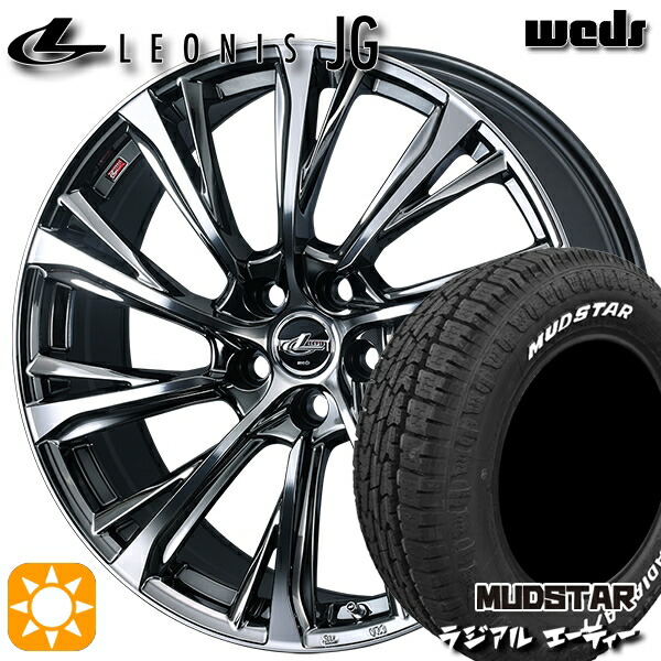 【取付対象】215/65R16 109/107L マッドスター ラジアル A/T ホワイトレター Weds ウェッズ レオニス JG BMCMC 16インチ 6.5J 5H114.3 サマータイヤホイールセット