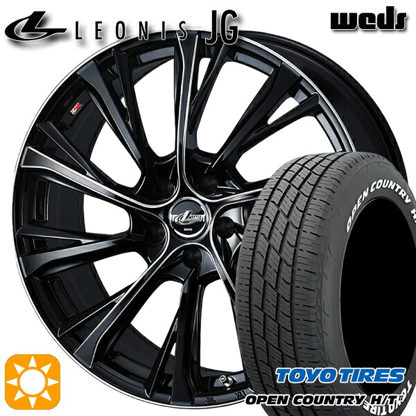 【取付対象】215/70R16 100H トーヨー オープンカントリー H/T2 WL Weds ウェッズ レオニス JG BK/SC 16インチ 6.5J 5H114.3 サマータイヤホイールセット |トレッド新横浜師岡店
