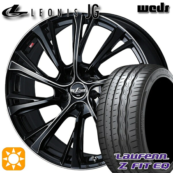 【取付対象】235/35R19 91Y XL ラウフェン Z FIT EQ LK03 Weds ウェッズ レオニス JG BK/SC 19インチ 8.0J 5H114.3 サマータイヤホイールセット ｜トレッド新横浜師岡店