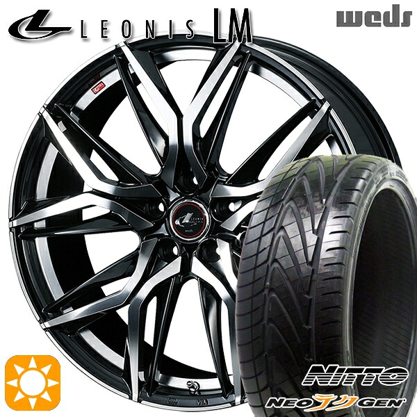 【取付対象】225/30R20 85W ニットー NEOテクGEN Weds レオニス LM PBMC (パールブラック/ミラーカット) 20インチ 8.5J 5H114.3 サマータイヤホイールセット |トレッド新横浜師岡店