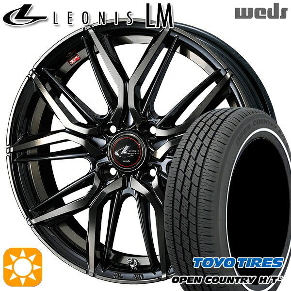 【取付対象】165/60R15 77H トーヨー オープンカントリー H/T2 WR Weds レオニス LM PBMC/TI (パールブラック ミラーカット/チタントップ) 15インチ 4.5J 4H100 サマータイヤホイールセット