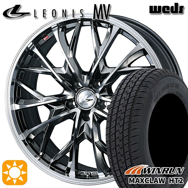 【取付対象】225/65R17 102H ウィンラン マックスクロウ HT2 Weds レオニス MV BMCMC (ブラックメタルコート ミラーカット) 17インチ 7.0J 5H114.3 サマータイヤホイールセット ｜トレッド新横浜師岡店 82,445円