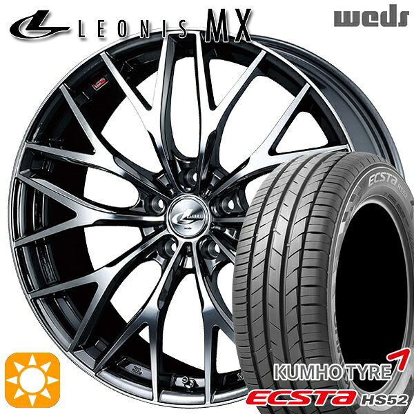【取付対象】フォレスター 215/60R17 100V XL クムホ エクスタ HS52 Weds レオニス MX BMCMC (ブラックメタルコート ミラーカット) 17インチ 7.0J 5H100 サマータイヤホイールセット ｜トレッド新横浜師岡店 88,550円