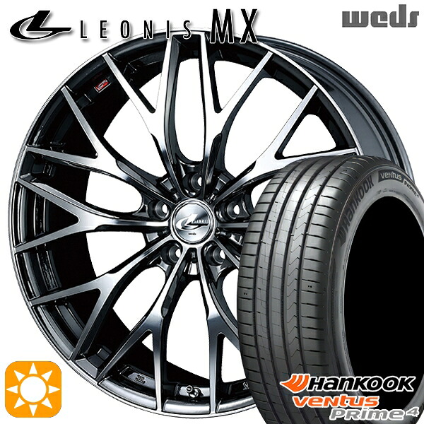 【取付対象】225/60R17 99V ハンコック veNtus PRime4 K135A Weds レオニス MX BMCMC (ブラックメタルコート ミラーカット) 17インチ 7.0J 5H114.3 サマータイヤホイールセット