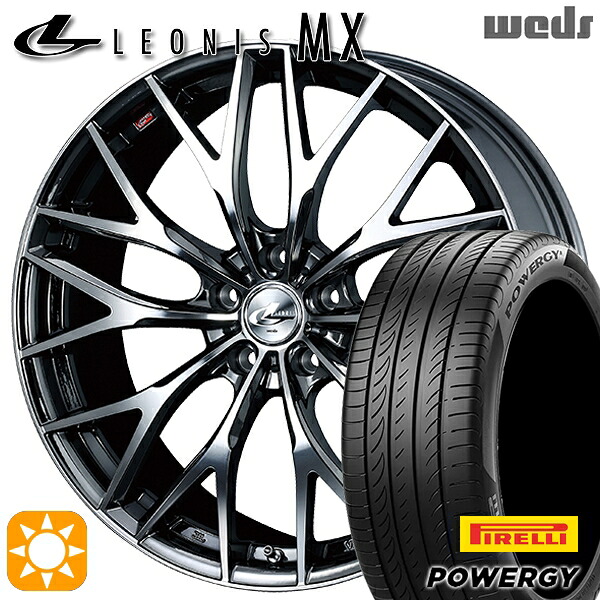 【取付対象】245/35R20 95W XL ピレリ パワジー Weds レオニス MX BMCMC (ブラックメタルコート ミラーカット) 20インチ 8.5J 5H114.3 サマータイヤホイールセット
