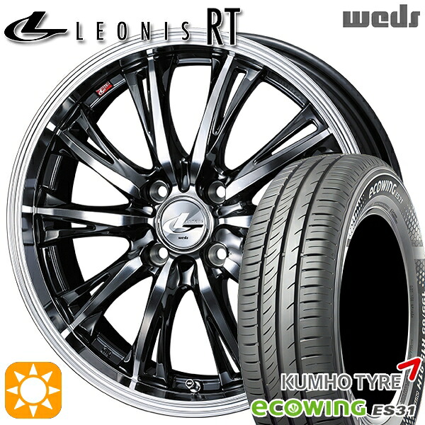 【取付対象】175/65R15 84H クムホ エコウィング ES31 Weds レオニス RT BMCMC 15インチ 5.5J 4H100 サマータイヤホイールセット
