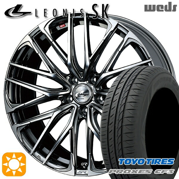 【取付対象】ジェイド アクセラ 225/40R18 92W XL トーヨー プロクセス CF3 Weds レオニス SK BMCMC (ブラックメタルコート ミラーカット) 18インチ 7.0J 5H114.3 サマータイヤホイールセット ｜トレッド新横浜師岡店