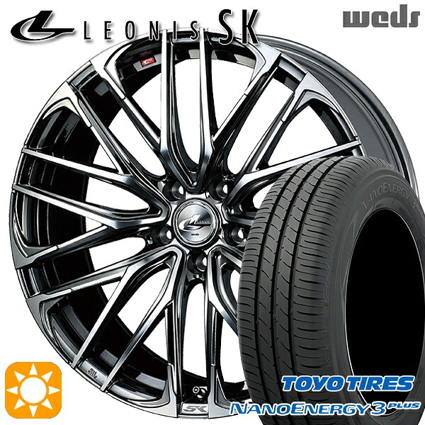 【取付対象】215/50R17 91V トーヨー ナノエナジー3プラス Weds レオニス SK BMCMC (ブラックメタルコート ミラーカット) 17インチ 7.0J 5H100 サマータイヤホイールセット |トレッド新横浜師岡店
