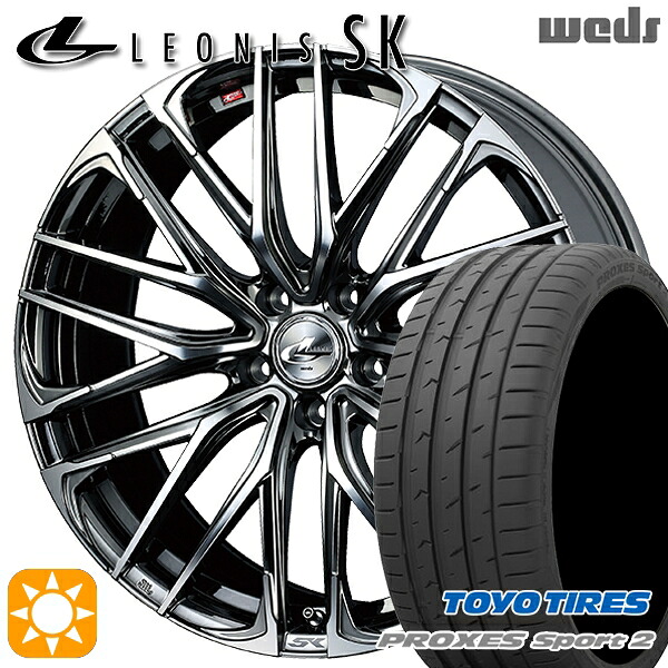【取付対象】C-HR カローラクロス 225/45R19 96Y XL トーヨー プロクセススポーツ2 Weds レオニス SK BMCMC (ブラックメタルコート ミラーカット) 19インチ 8.0J 5H114.3 サマータイヤホイールセット |トレッド新横浜師岡店