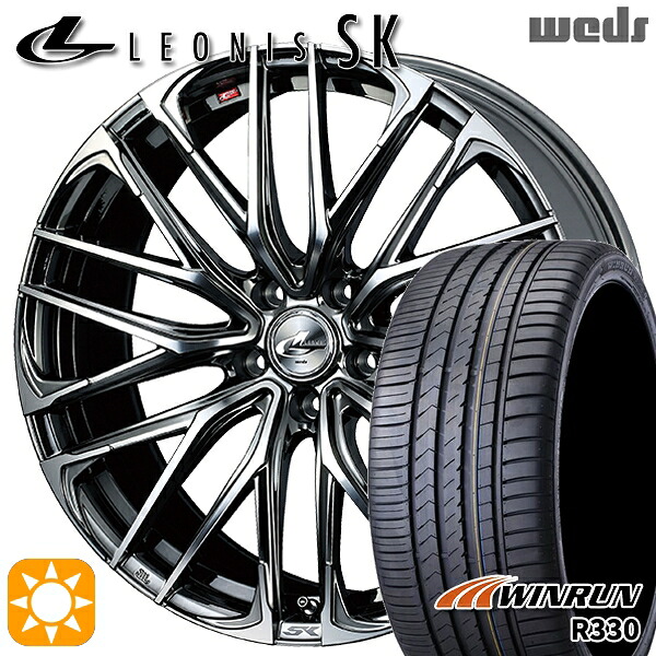 【取付対象】レクサスNX 235/55R18 104V XL ウィンラン R330 Weds レオニス SK BMCMC (ブラックメタルコート ミラーカット) 18インチ 7.0J 5H114.3 サマータイヤホイールセット