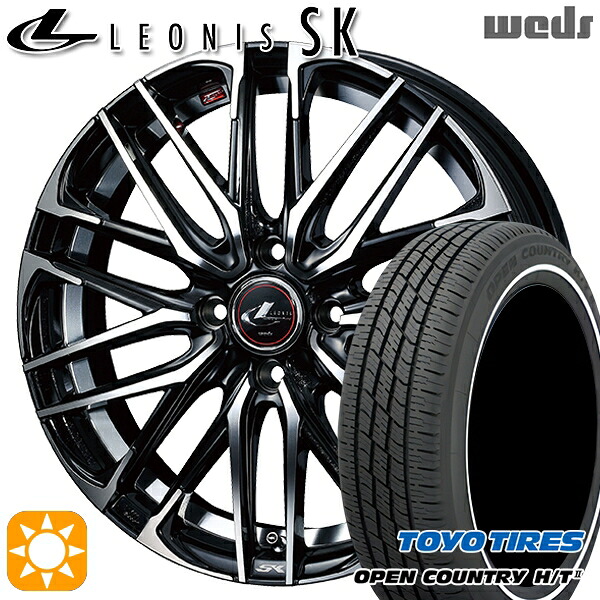 【取付対象】155/65R14 75H トーヨー オープンカントリー H/T2 WR Weds レオニス SK PBMC (パールブラック ミラーカット) 14インチ 4.5J 4H100 サマータイヤホイールセット