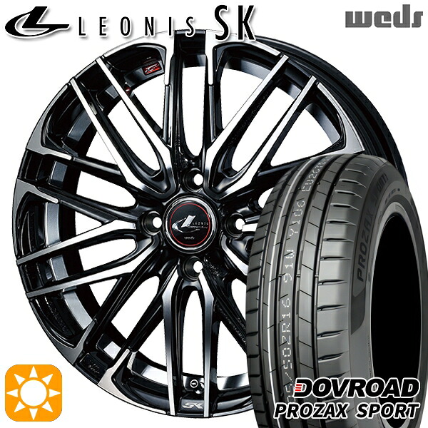 【取付対象】マツダ2 ノート 205/45R17 88W XL DOVROAD プロザックススポーツ Weds レオニス SK PBMC (パールブラック ミラーカット) 17インチ 6.5J 4H100 サマータイヤホイールセット |トレッド新横浜師岡店