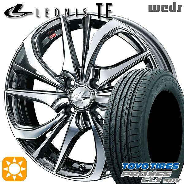 【取付対象】ライズ ロッキー 195/60R17 90H トーヨー プロクセス CL1 SUV Weds レオニス TE BMCMC (ブラックメタルコート/ミラーカット) 17インチ 6.5J 4H100 サマータイヤホイールセット ｜トレッド新横浜師岡店