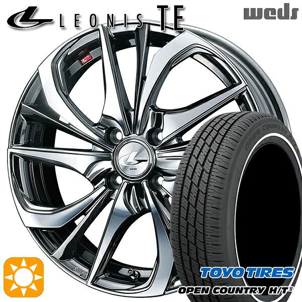 【取付対象】165/60R15 77H トーヨー オープンカントリー H/T2 WR Weds レオニス TE BMCMC (ブラックメタルコート/ミラーカット) 15インチ 4.5J 4H100 サマータイヤホイールセット ｜トレッド新横浜師岡店