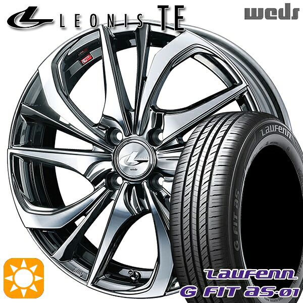 【取付対象】マツダ2 ノート 195/55R16 87V ラウフェン G FIT as-01 LH42 Weds レオニス TE BMCMC (ブラックメタルコート/ミラーカット) 16インチ 6.0J 4H100 サマータイヤホイールセット |トレッド新横浜師岡店