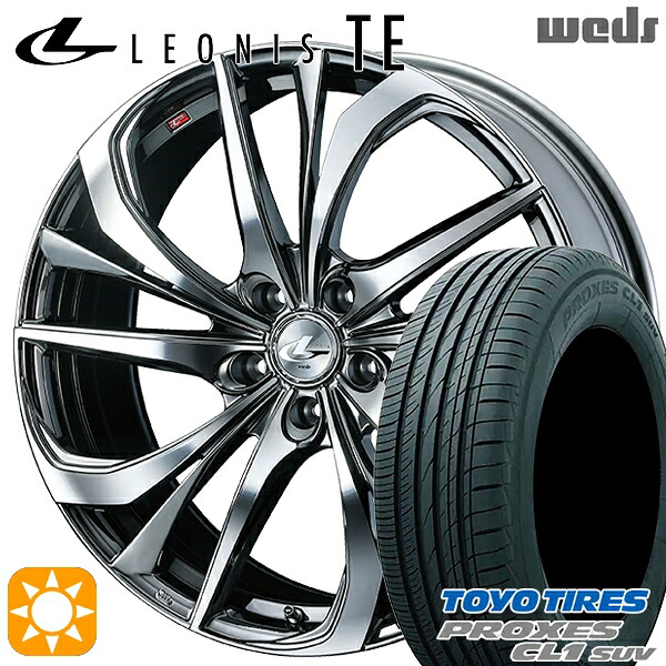 【取付対象】エクストレイル フォレスター 225/60R17 99H トーヨー プロクセス CL1 SUV Weds レオニス TE BMCMC (ブラックメタルコート/ミラーカット) 17インチ 7.0J 5H114.3 サマータイヤホイールセット |トレッド新横浜師岡店