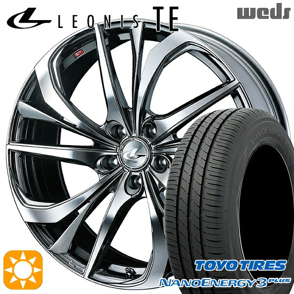 【取付対象】215/50R17 91V トーヨー ナノエナジー3プラス Weds レオニス TE BMCMC (ブラックメタルコート/ミラーカット) 17インチ 7.0J 5H100 サマータイヤホイールセット |トレッド新横浜師岡店