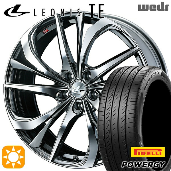 【取付対象】C-HR カローラクロス 225/45R19 96W XL ピレリ パワジー Weds レオニス TE BMCMC (ブラックメタルコート/ミラーカット) 19インチ 8.0J 5H114.3 サマータイヤホイールセット |トレッド新横浜師岡店