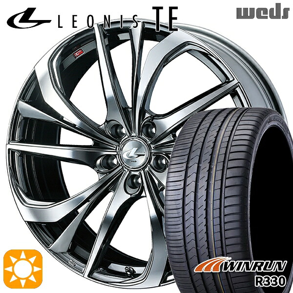 【取付対象】225/50R17 98W XL ウィンラン R330 Weds レオニス TE BMCMC (ブラックメタルコート/ミラーカット) 17インチ 7.0J 5H114.3 サマータイヤホイールセット |トレッド新横浜師岡店