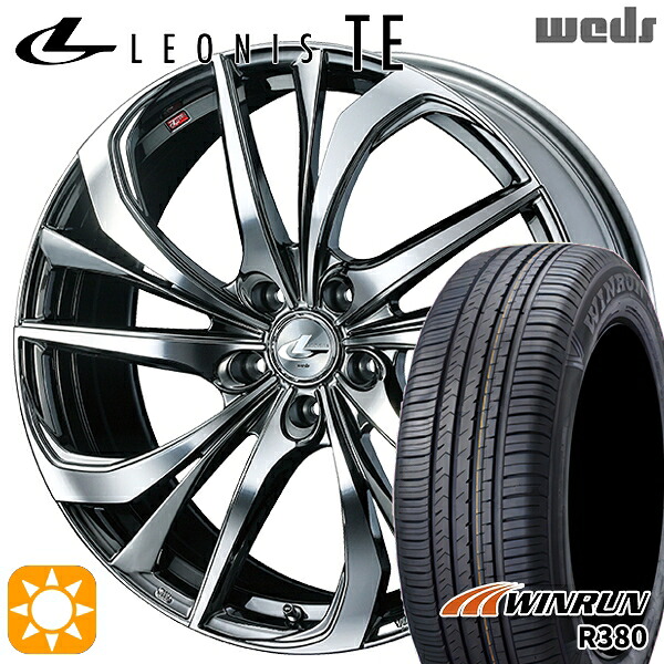 【取付対象】エクストレイル フォレスター 225/60R17 99V ウィンラン R380 Weds レオニス TE BMCMC (ブラックメタルコート/ミラーカット) 17インチ 7.0J 5H114.3 サマータイヤホイールセット |トレッド新横浜師岡店